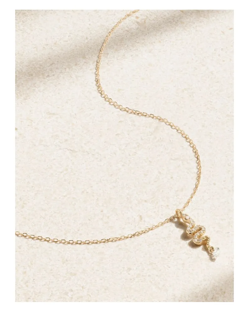 PERSEE Snake Kette Aus 18 Karat Gold Mit Diamanten Gold
