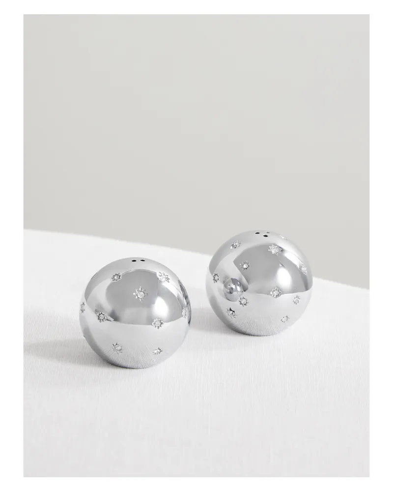 L’OBJET Stars Platinierte Salz- Und Pfefferstreuer Mit Swarovski®-kristallen - Silber Silber