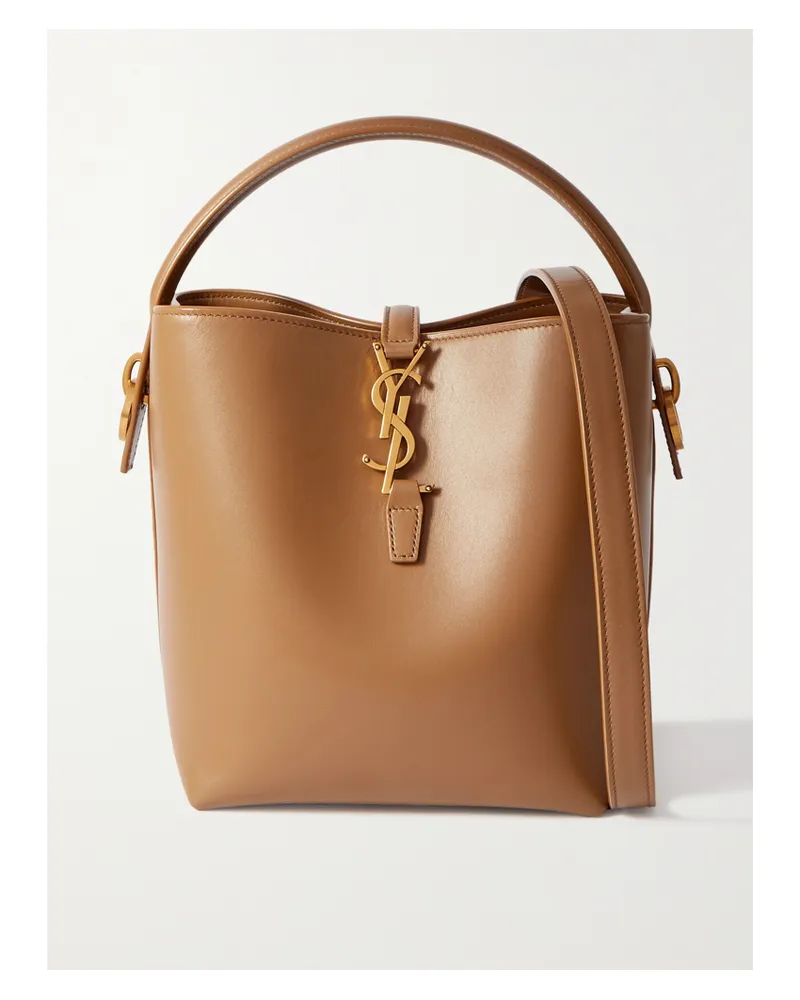 Saint Laurent Le 37 Small Leather Bucket Bag - Brown Brown