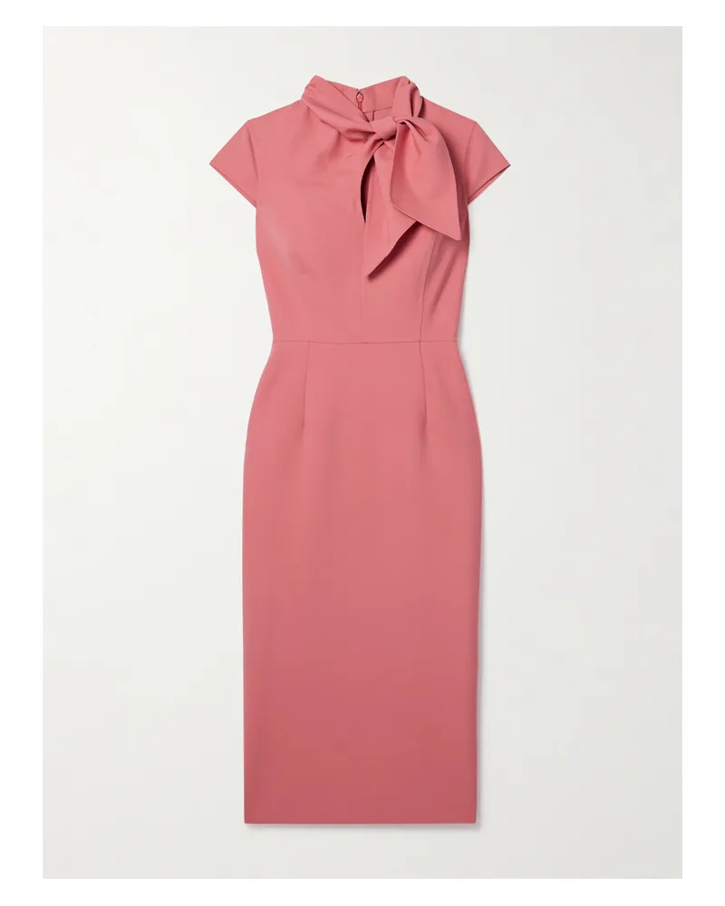 Oscar de la Renta Midikleid Aus Einer Wollmischung Mit Schluppe - Pink Pink