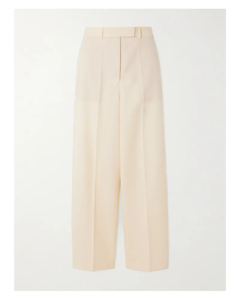 Róhe Hose Mit Weitem Bein Aus Wolle - Wollweiß Wollweiß