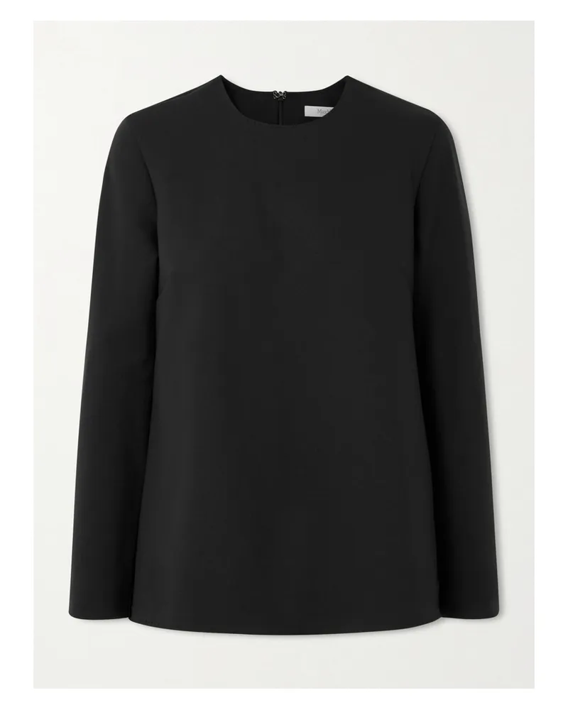 Max Mara Satin-jersey T-shirt - Black Black