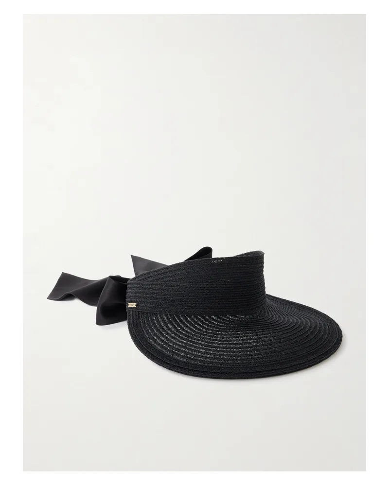 Eugenia Kim Ricky Grosgrain-trimmed Hemp-blend Visor - Black Black
