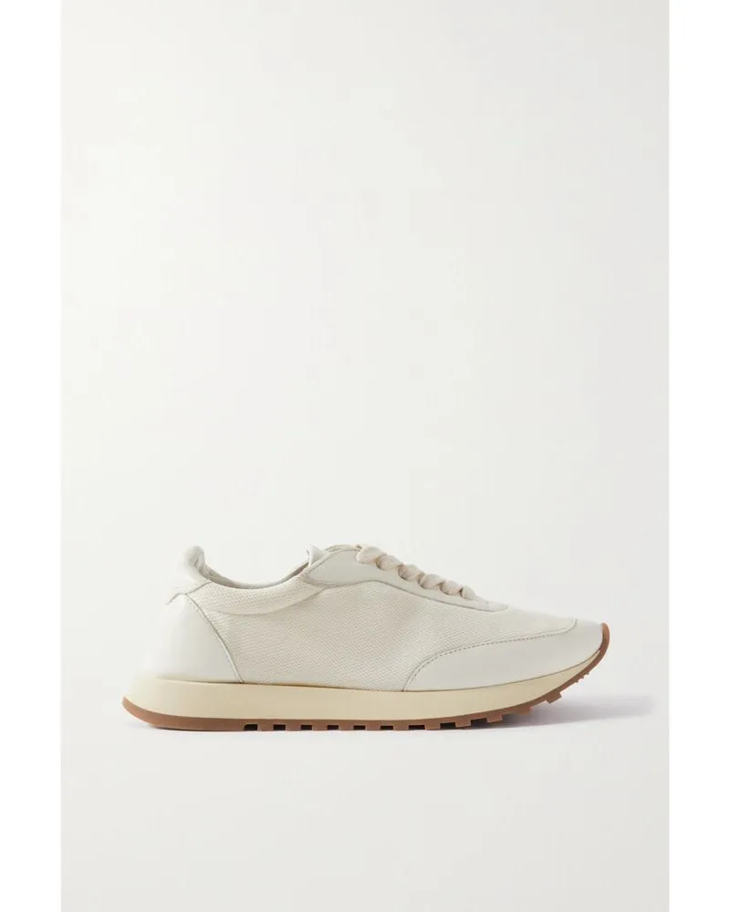 The Row Owen Runner Sneakers Aus Leder Und Mesh - Creme Creme