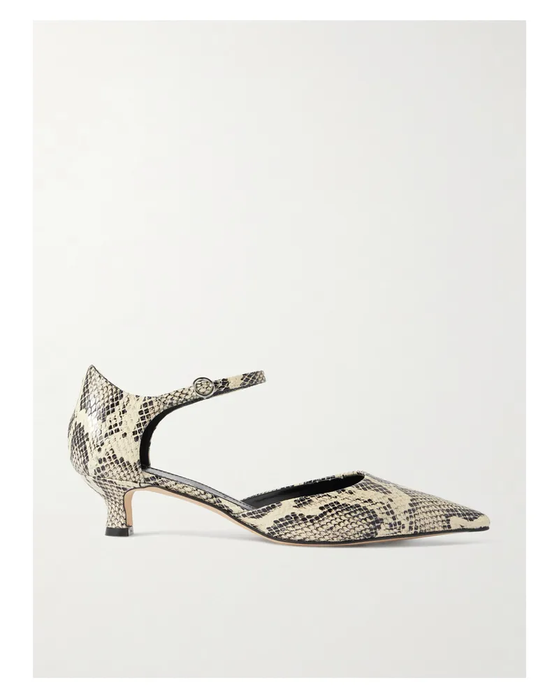 aeyde Tillie Pumps Aus Leder Mit Schlangeneffekt - Animal-Print Animal-print