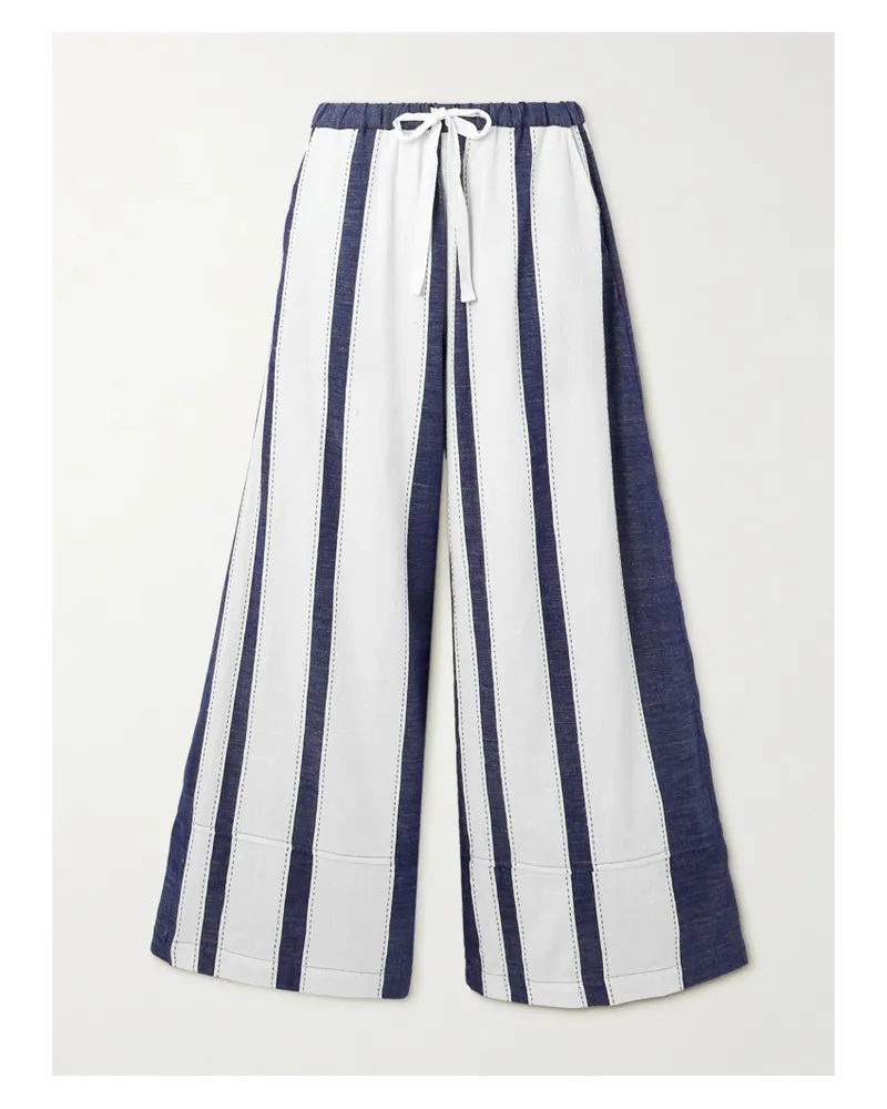 lemlem Desta Hose Aus Gestreifter Baumwolle - Blau Blau