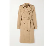 Kensington Long Organic Cotton-gabardine Trench Coat - Neutrals