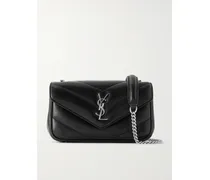 Loulou Mini Matelassé Leather Shoulder Bag - Black