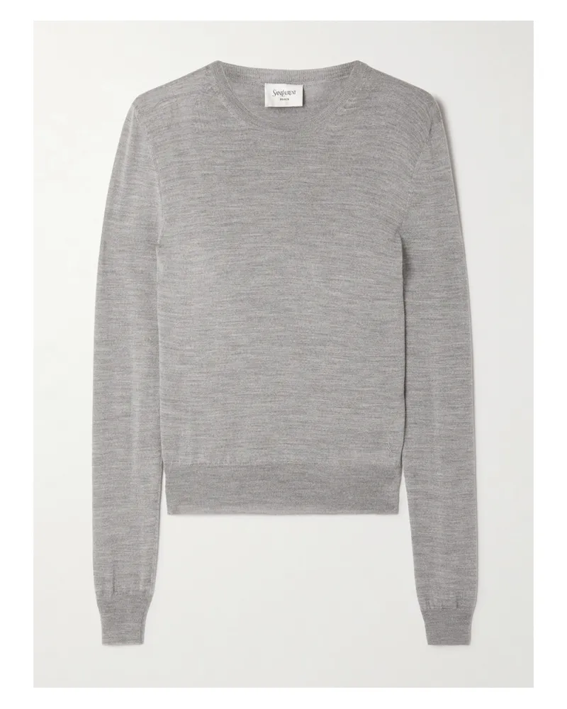 Saint Laurent Wool Sweater - Gray Gray