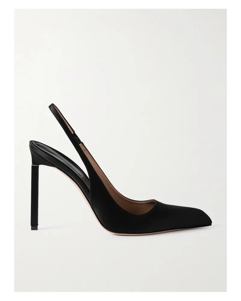 Tom Ford Slingback-pumps Aus Satin - Schwarz Schwarz