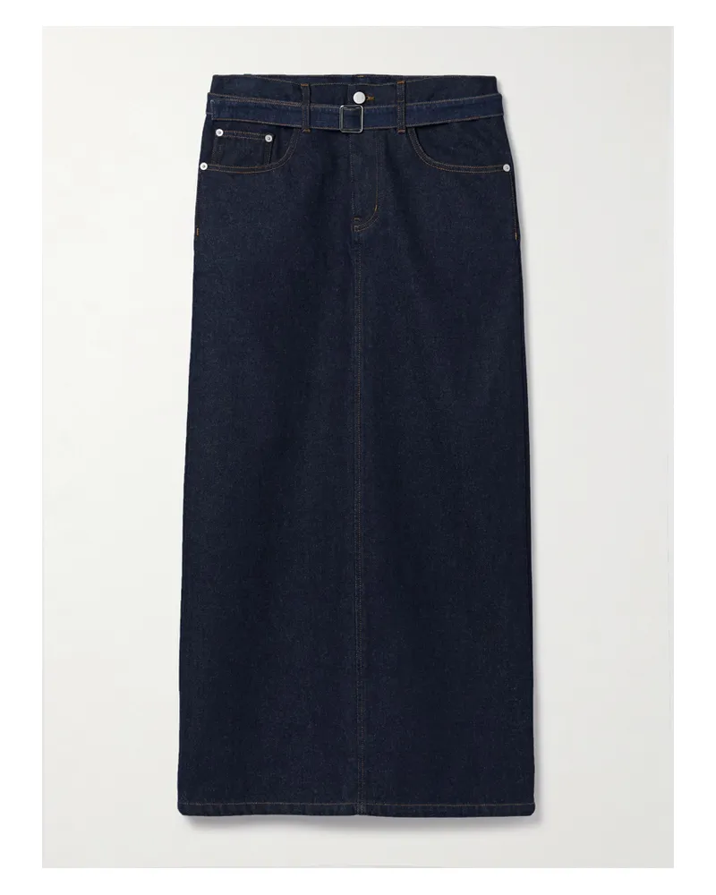 Proenza Schouler Calder Maxi-jeansrock Mit Gürtel - Blau Blau