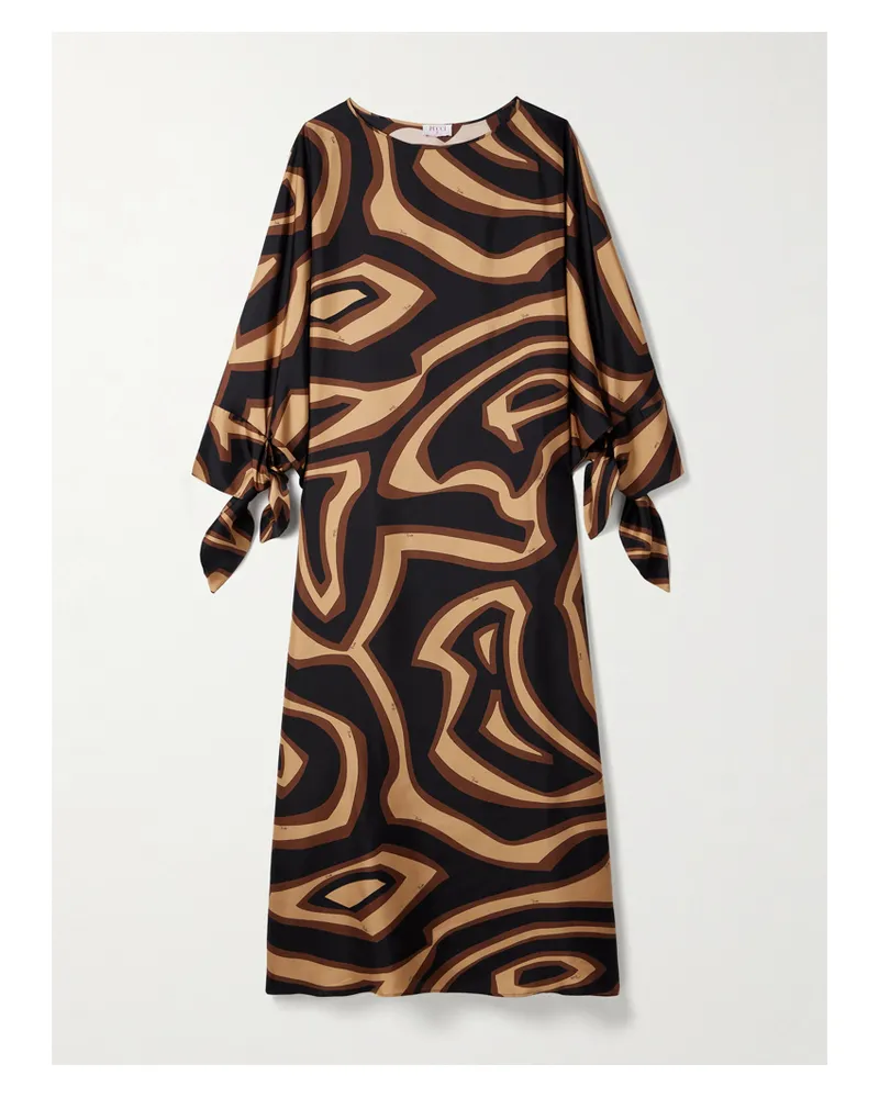 Emilio Pucci Kaftan Aus Bedruckter Seide - Gold Gold