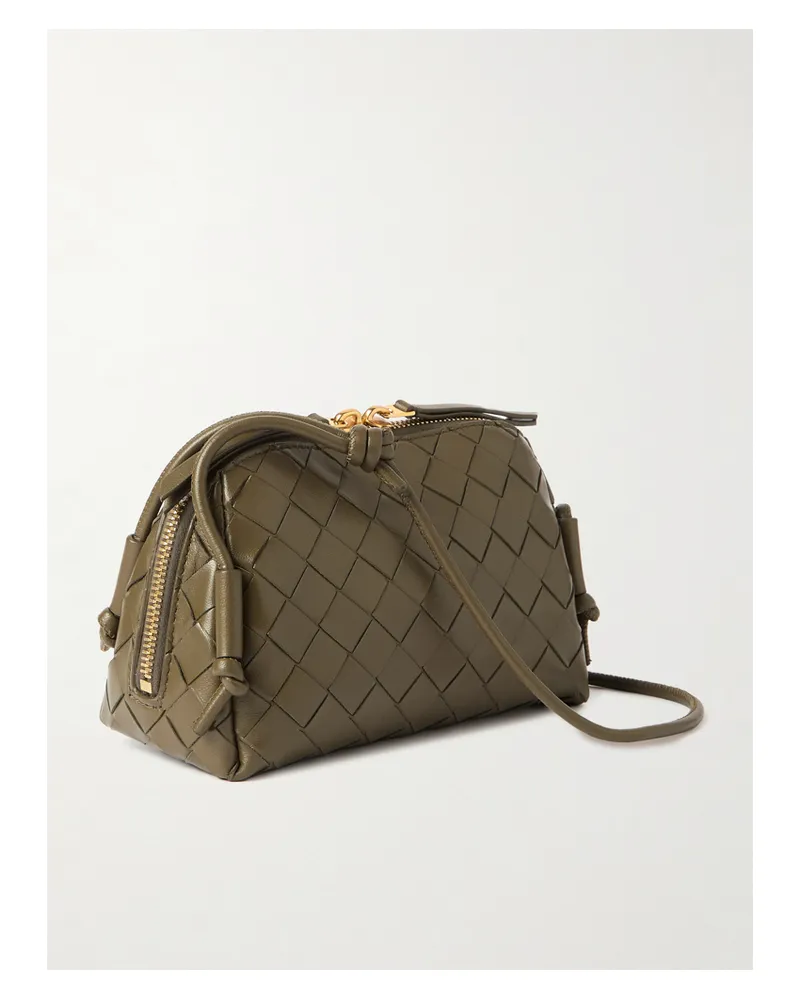 Bottega Veneta Concert Pouch Schultertasche Aus Intrecciato-leder - Grün Grün
