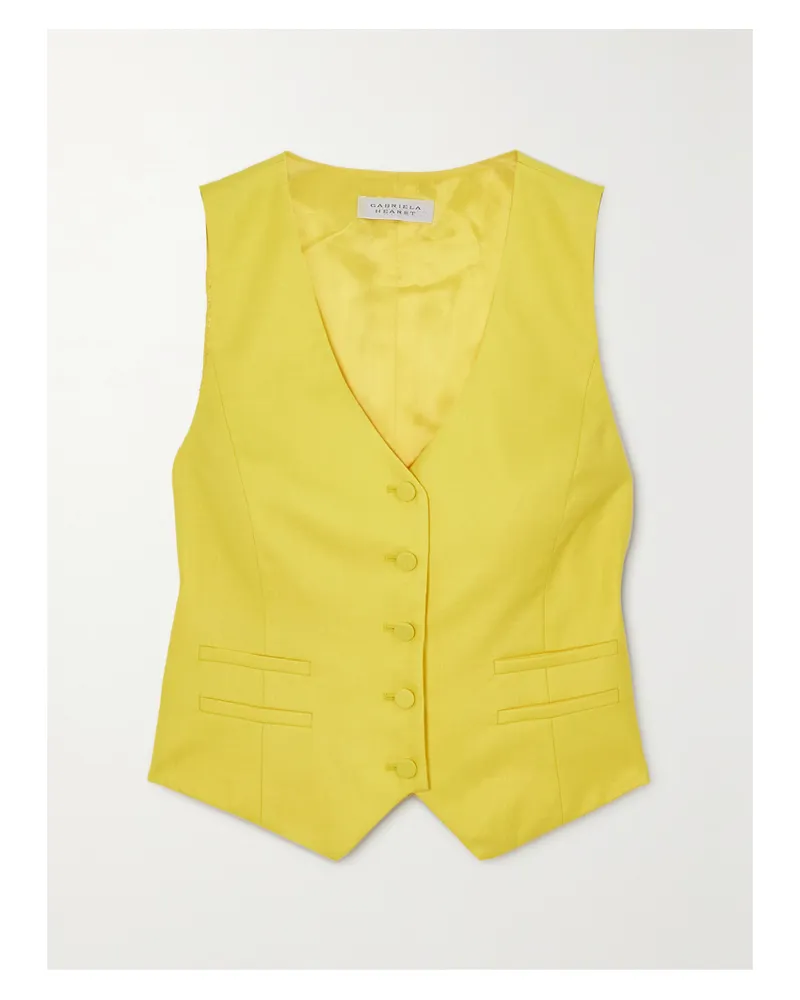 Gabriela Hearst Coleridge Weste Aus Einer Mischung Aus Wolle, Seide Und Leinen - Gelb Gelb
