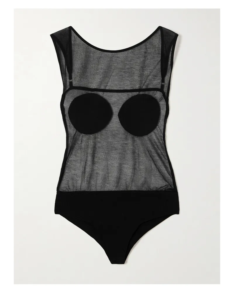 Jacquemus Platano Rückenfreier Body Aus Strick - Schwarz Schwarz