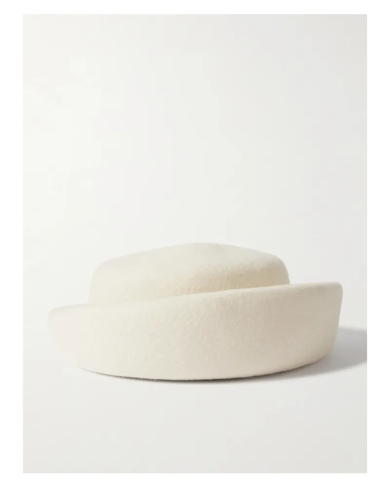 Gigi Burris Laura Wool-felt Pillbox Hat - Ivory Ivory