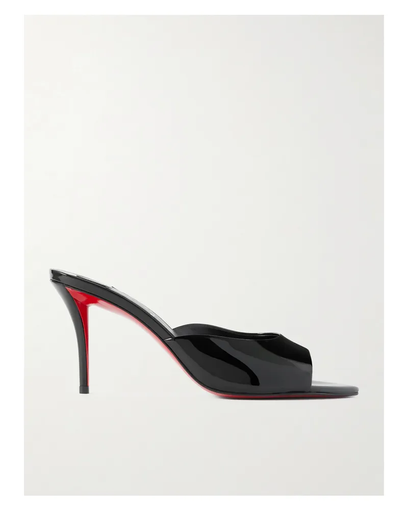 Christian Louboutin Miss Z 80 Patent-leather Mules - Black Black