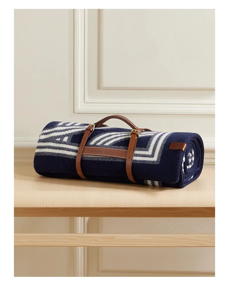 Ralph Lauren Home Berken Decke Aus Jacquard Aus Einer Merinowoll-kaschmirmischung - Blau Blau