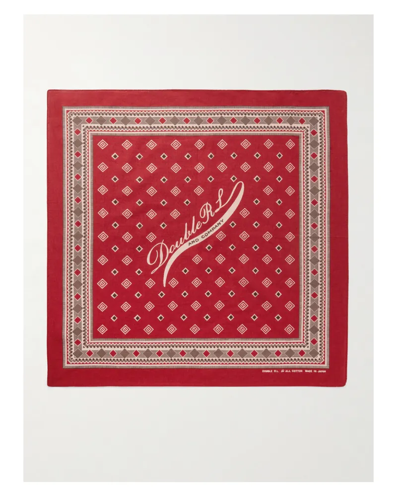 RRL Tuch Aus Bedrucktem Baumwoll-voile - Rot Rot