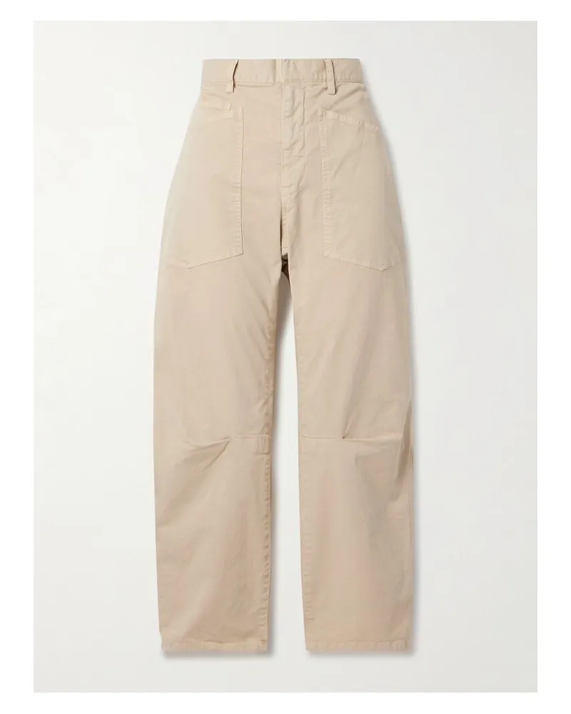 Nili Lotan Shon Hose Aus Twill Aus Einer Baumwollmischung - Neutral Neutral