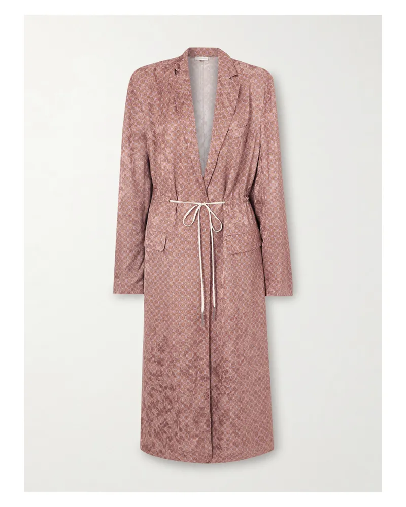 Dries van Noten Rastino Mantel Aus Wolle Mit Jacquard-muster - Orange Orange