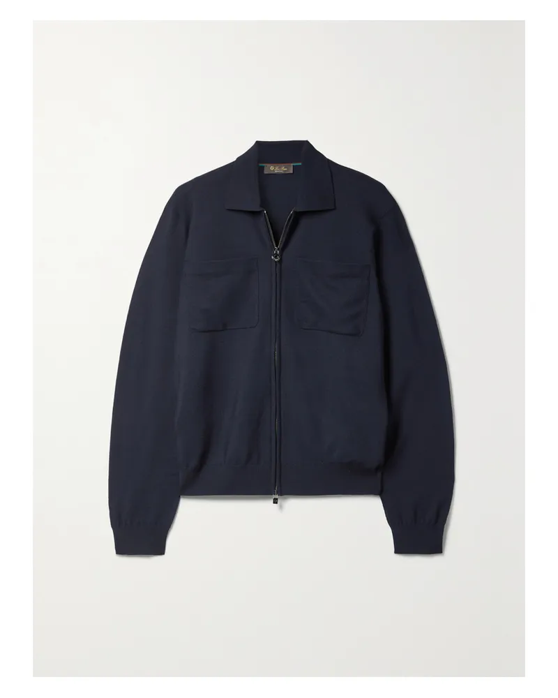Loro Piana Valsesia Bomberjacke Aus Wolle - Blau Blau
