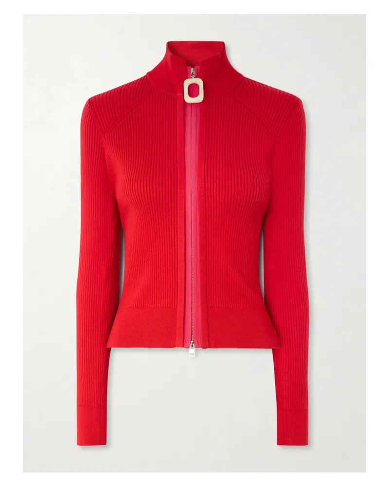 J.W.Anderson Cardigan Aus Einer Gerippten Baumwollmischung - Rot Rot