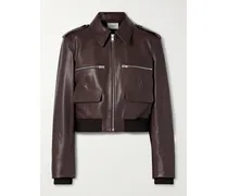 The Aviator Leather Jacket - Brown