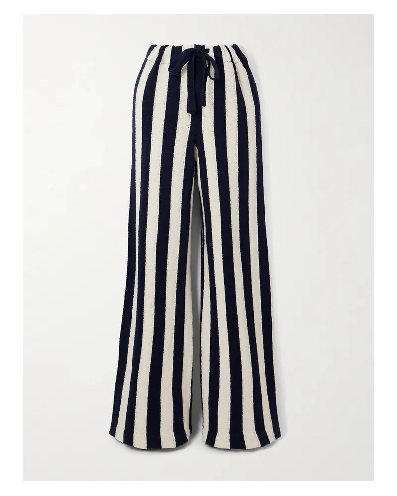 The Elder Statesman Gestreifte Hose Mit Geradem Bein Aus Baumwolle - Mehrfarbig Mehrfarbig