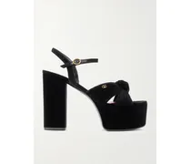 Crasher 125 Velvet Platform Sandals - Black