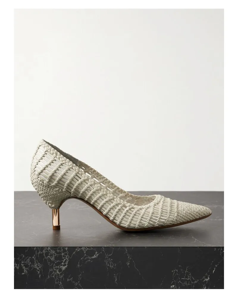 Gabriela Hearst Andres Pumps Aus Geflochtenem Leder - Wollweiß Wollweiß