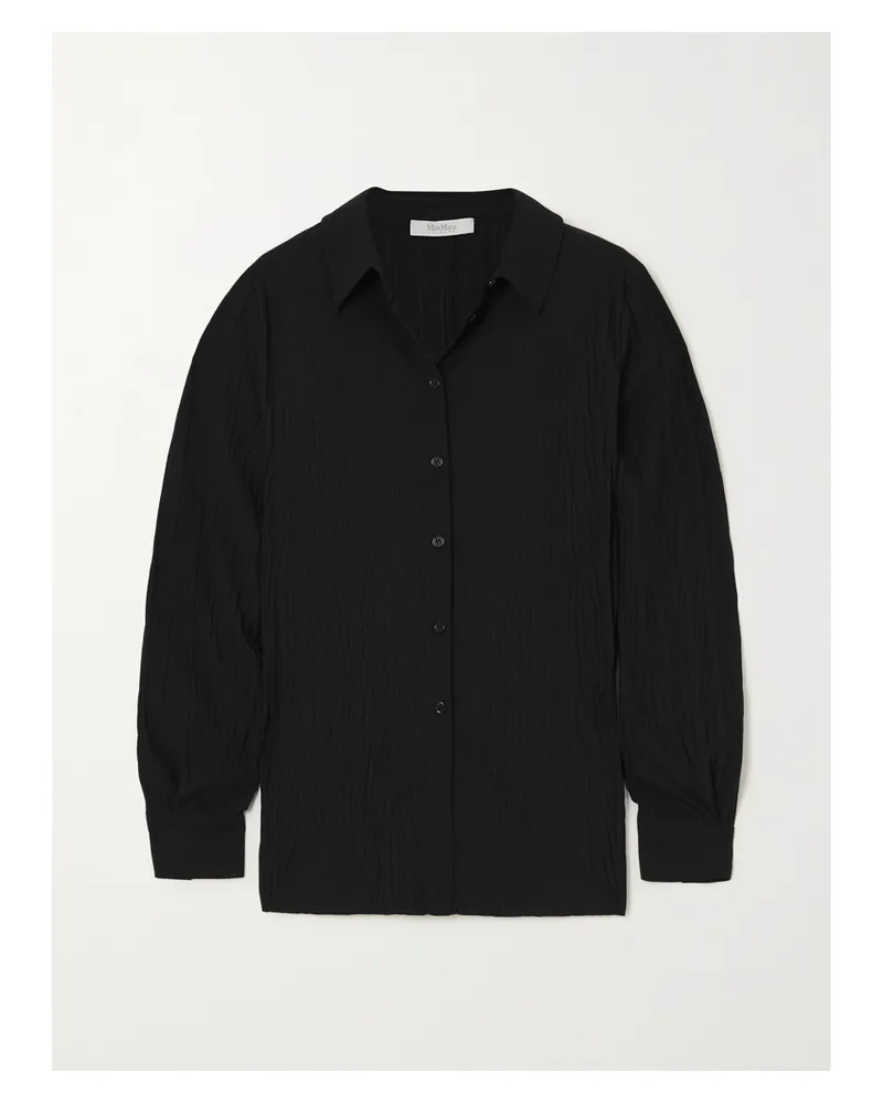 Max Mara Leisure Hemd Aus Jersey In Knitteroptik - Schwarz Schwarz