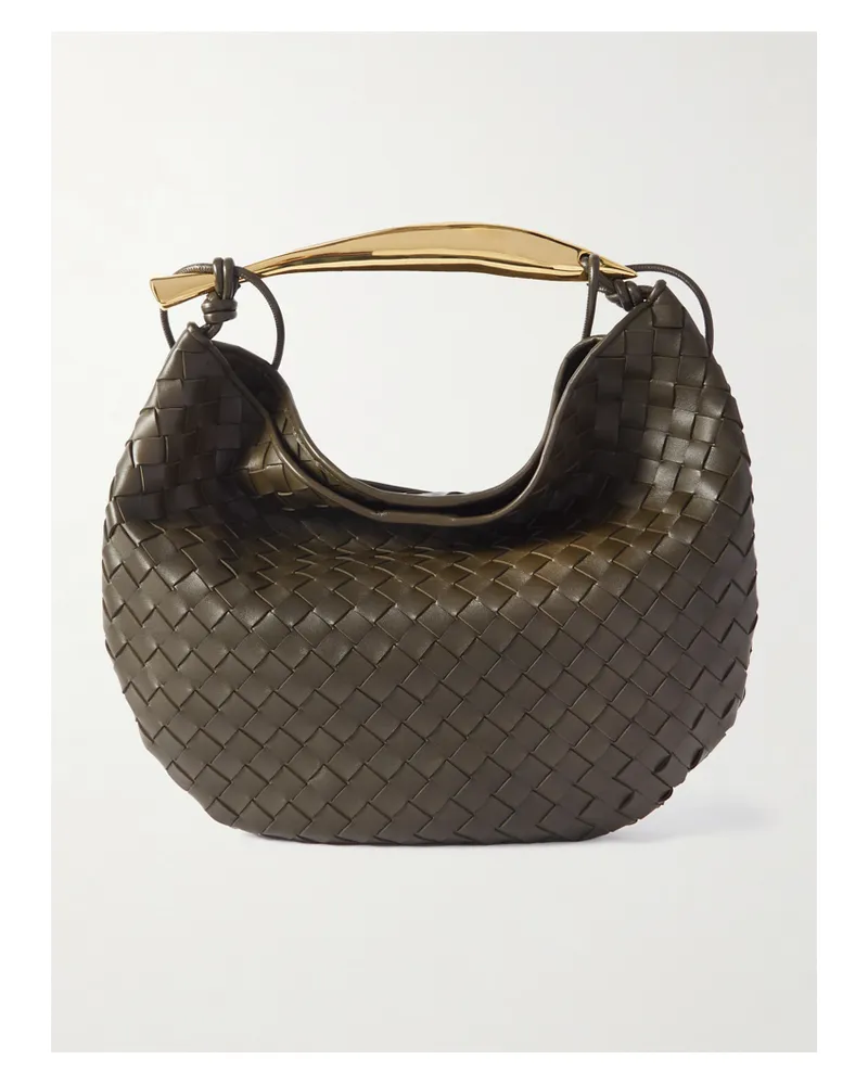 Bottega Veneta Large Sardine Intrecciato Leather Shoulder Bag - Green Green