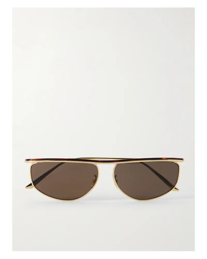 Oliver Peoples Khaite 1986 Sonnenbrille Mit D-rahmen Aus Azetat In Hornoptik Und Goldfarbenem Metall Gold