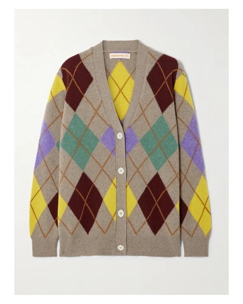 &Daughter Cardigan Aus Wolle Mit Argyle-muster - Mehrfarbig Mehrfarbig