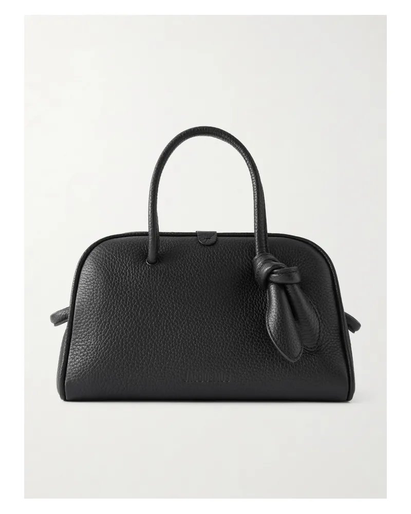 Jacquemus The Turismo Kleine Tote Aus Strukturiertem Leder - Schwarz Schwarz