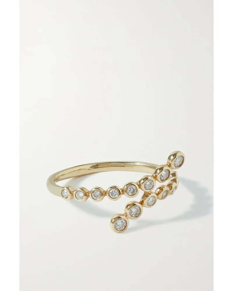 Stone & Strand Ring Aus 10 karat Gold Mit Diamanten Gold