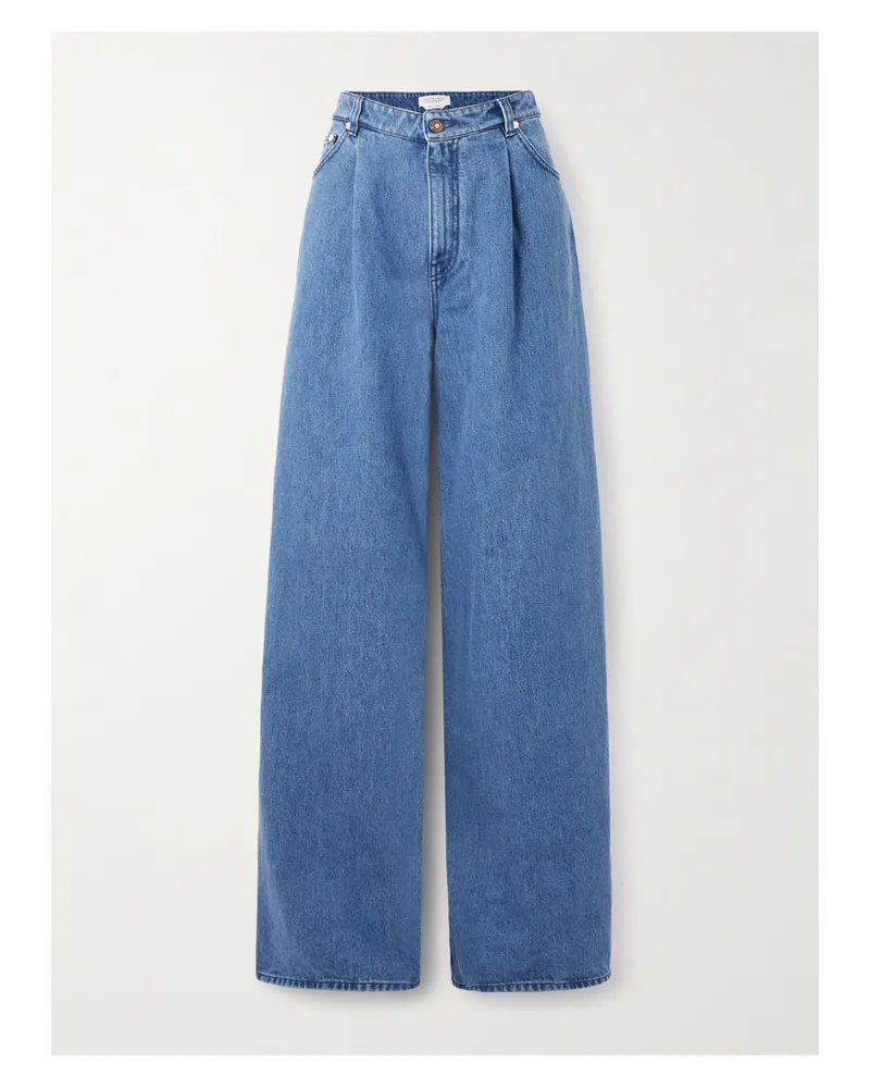 Gabriela Hearst Brenn Hoch Sitzende Jeans Mit Weitem Bein Aus Recyceltem Denim - Blau Blau