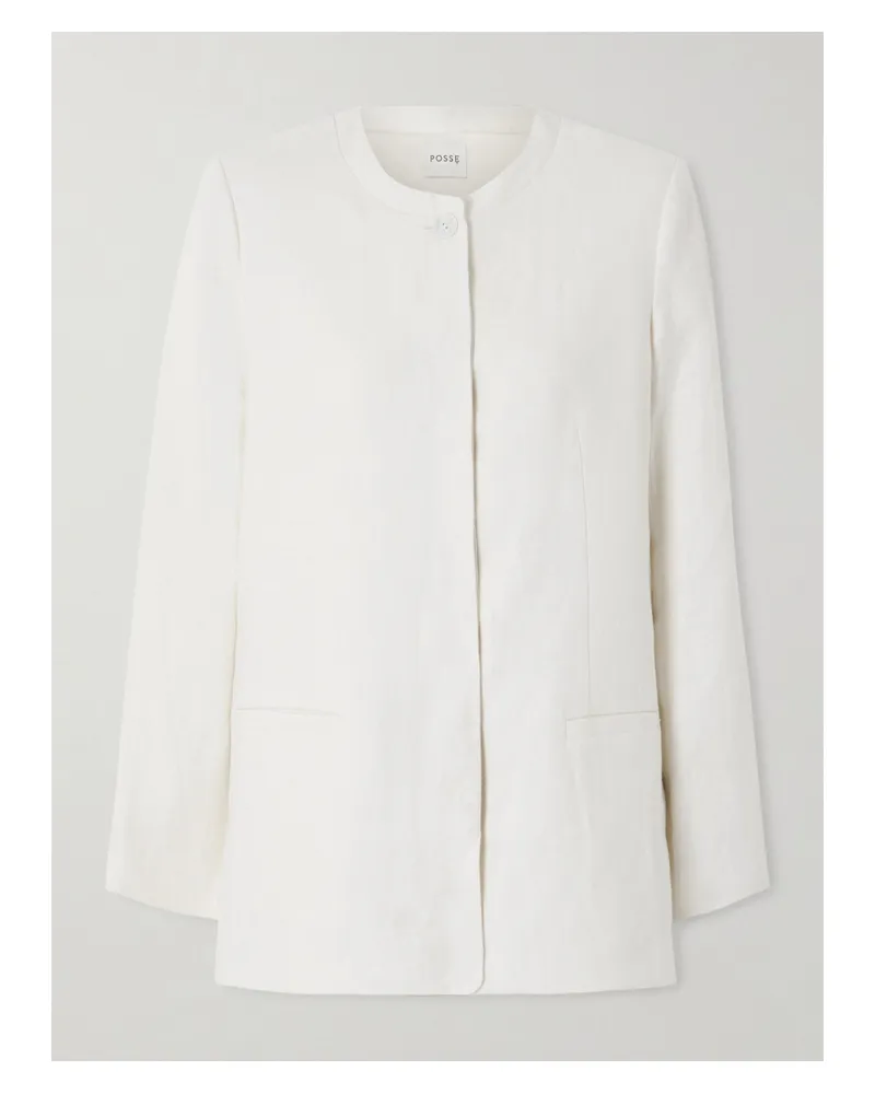 Posse Edie Blazer Aus Leinen - Creme Creme