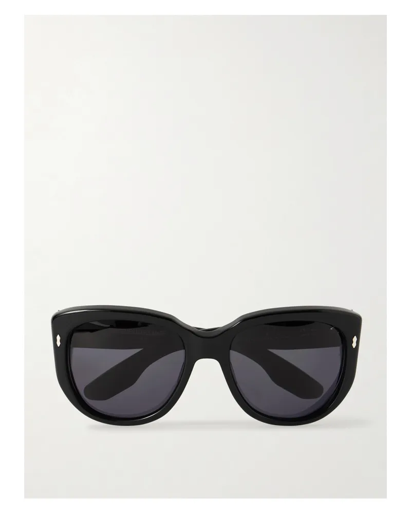 Jacques Marie Mage Roxy Round-frame Acetate Sunglasses - Black Black