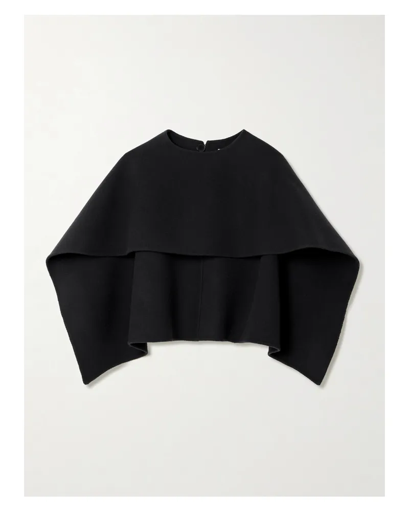 Calvin Klein Taylor Cape Aus Einer Woll-kaschmirmischung - Schwarz Schwarz