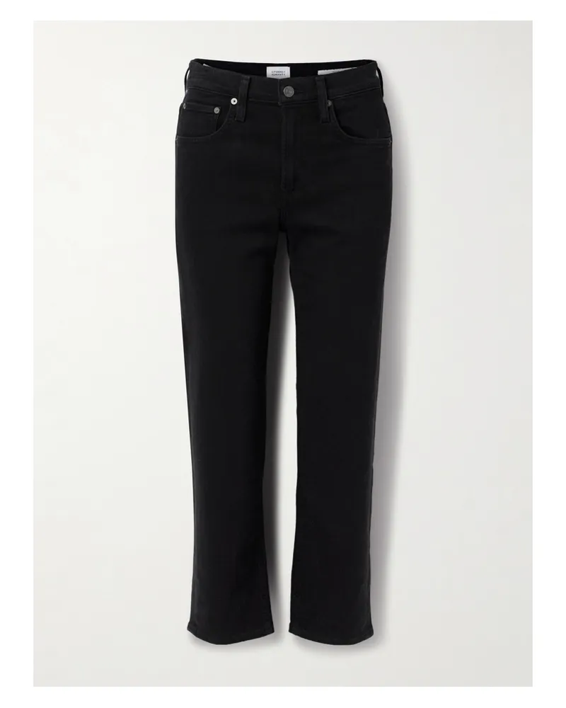 Citizens of humanity Delfina High-rise Straight-leg Jeans - Black Black