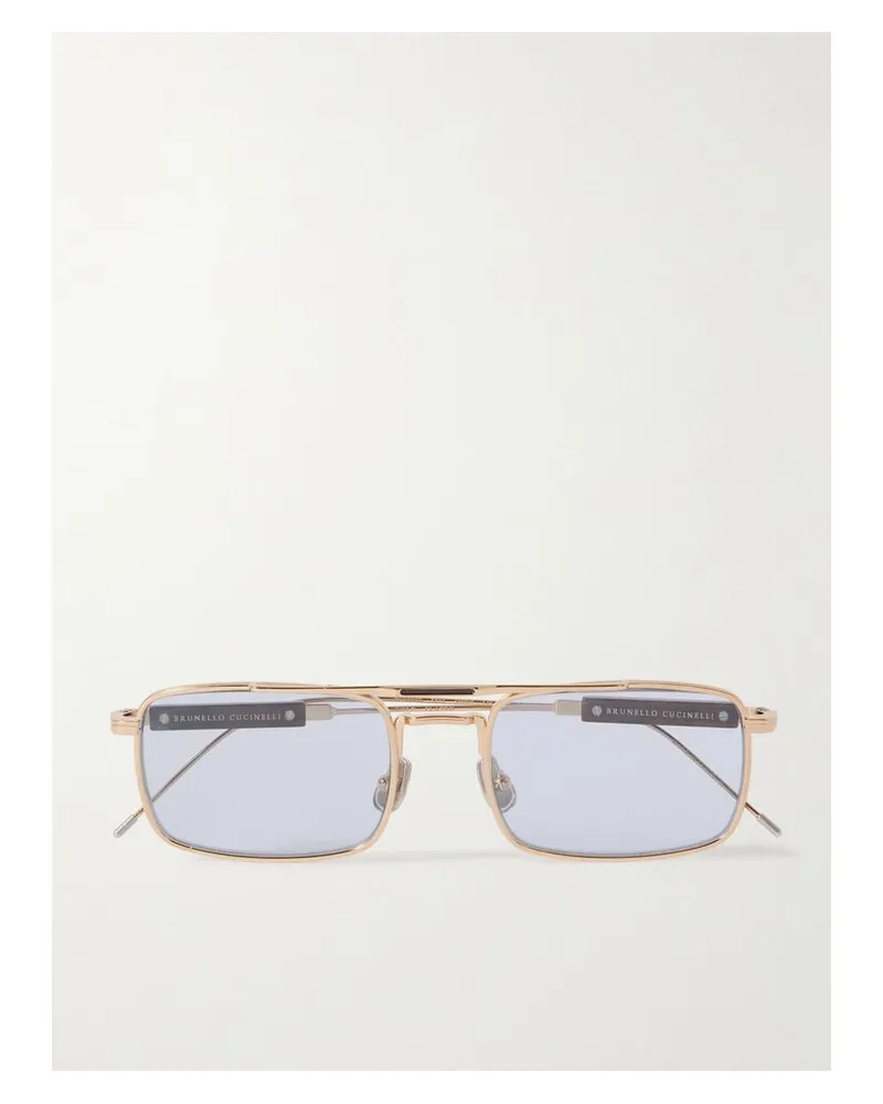 Brunello Cucinelli Pilotensonnenbrille Aus Titan - Gold Gold