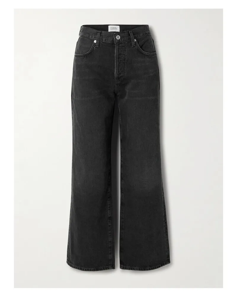 Citizens of humanity Annina 76 cm Hoch Sitzende Jeans Mit Weitem Bein - Schwarz Schwarz