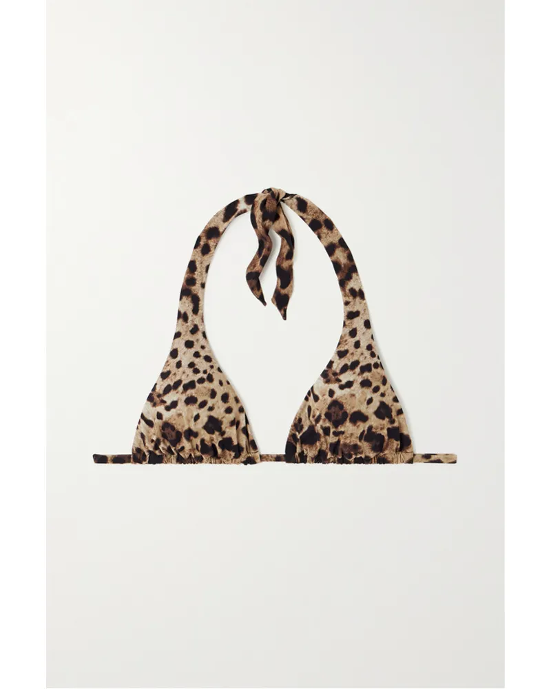 Dolce & Gabbana Neckholder-bikini-oberteil Animal-print