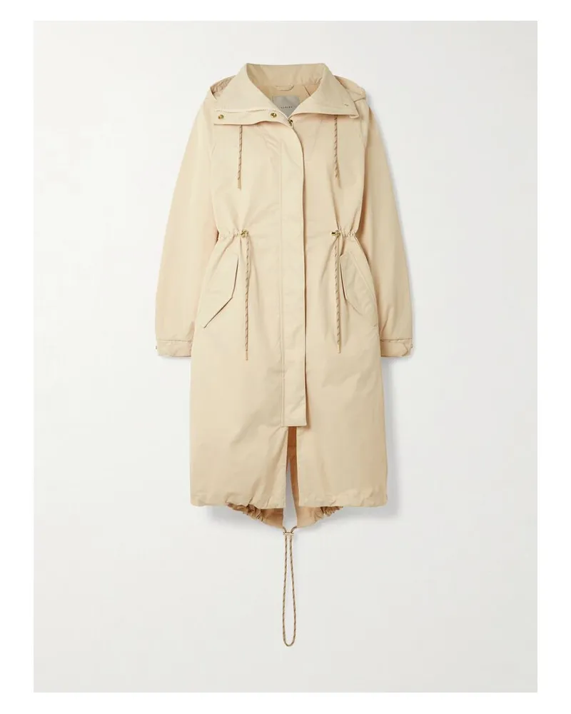 Varley Tybalt Mantel Aus Technischem Twill Mit Kapuze - Creme Creme