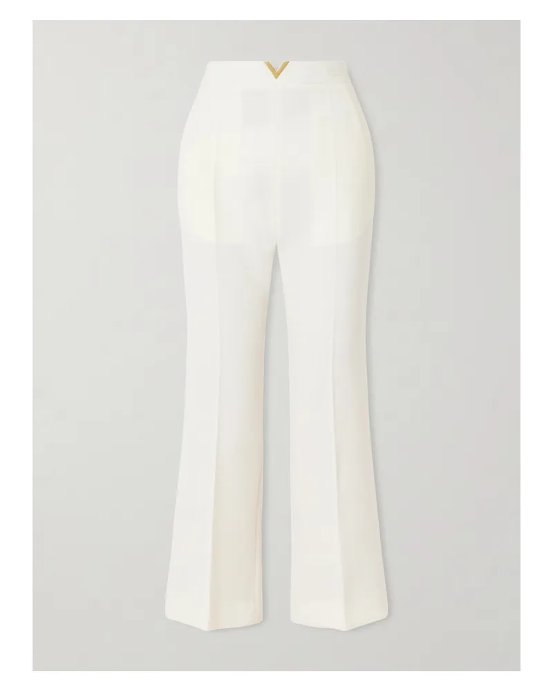 Valentino Garavani Hose Mit Geradem Bein Aus Wolle Mit Verzierung - Creme Creme