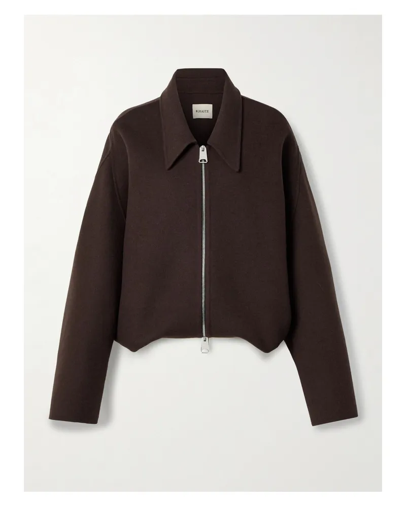 KHAITE Odin Oversized-bomberjacke Aus Wolle - Braun Braun