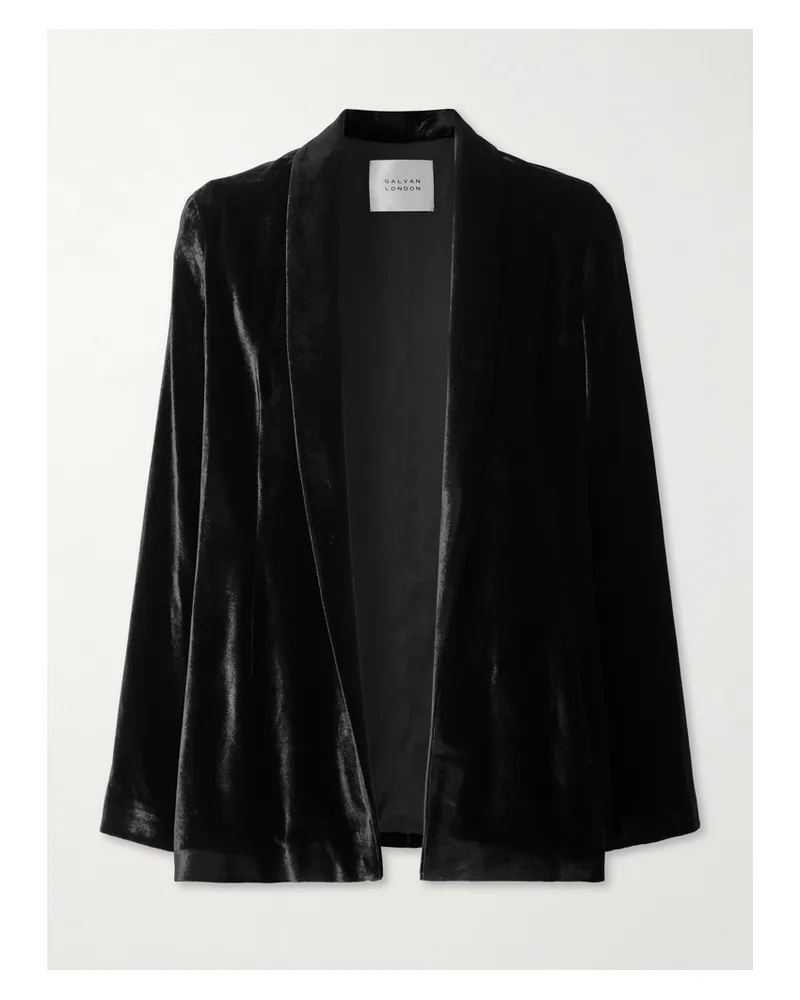 GALVAN Julianne Blazer Aus Samt - Schwarz Schwarz