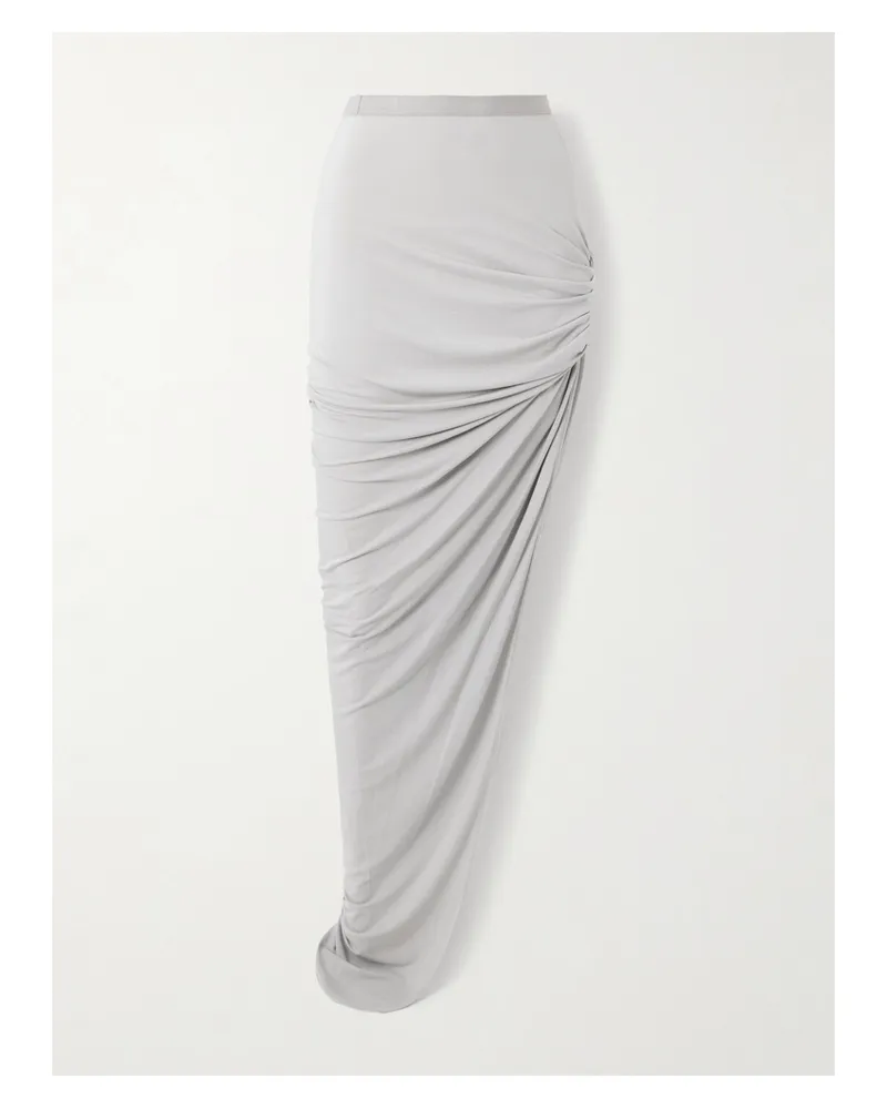 Rick Owens Edfu Maxirock Aus Jersey Mit Raffungen - Grau Grau